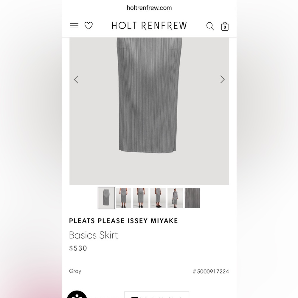 ISSEY MIKAYE Pleats Please Grey Skirt (in stock at Holt Renfrew & SSENSE) - Picture 4 of 12
